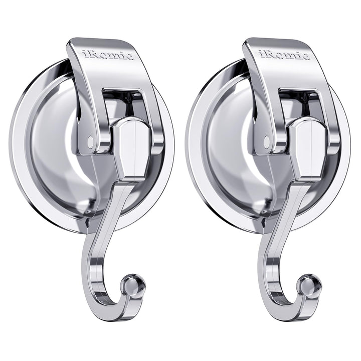 Heavy Duty Vacuum Suction Cup Hooks (2Pack) Specialized for Kitchen&amp;Bathroom&amp;Restroom Organization,
