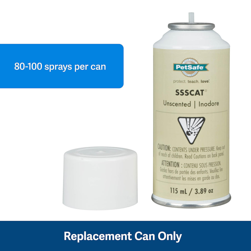 SSSCAT Spray Replacement Can Only Use with SSSCAT Spray, Dog and Cat Deterrent System - Keeps Areas Pet Proof Environmentally Friendly Training Repellent - Protect Your Pets and Furniture