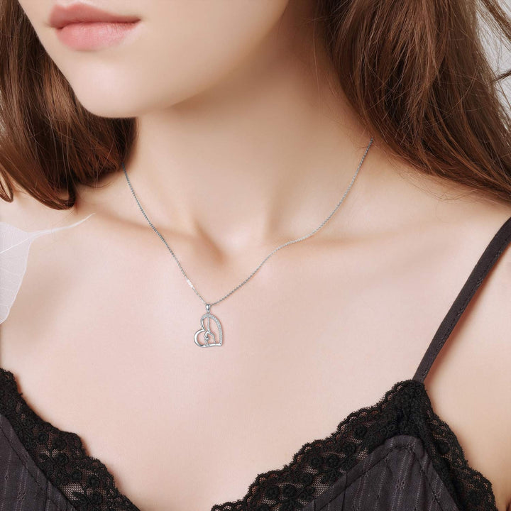 Gymnastics Necklace 925 Sterling Silver Flipping Gymnast Team Gymnastics Fashion Jewelry Pendant Necklace Ballerina Gymnastics for Women Gifts silver