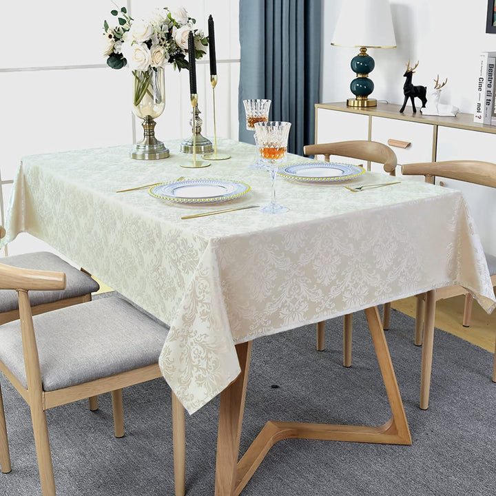 SASTYBALE Rectangle Tablecloth - 60 x 102 Inch Beige Cr