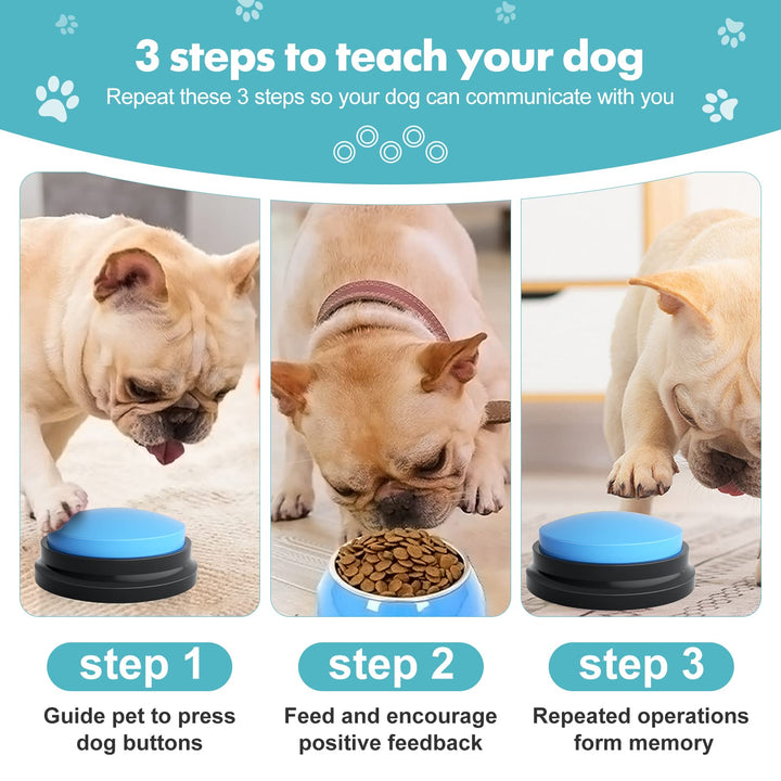 5 Pack-Dog Buttons for Communication Starter Pack,  ,Training Pet to Speaking Buttons,Speech Buttons with Words Voice Record Buttons,Push Buttons to Talk-Dog Gifts&Stuff