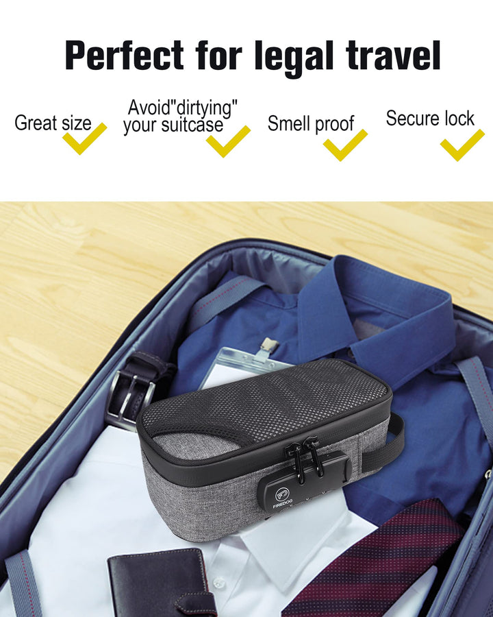 FIREDOG Smell Proof Case with Lock, Odor Proof Bag Cont