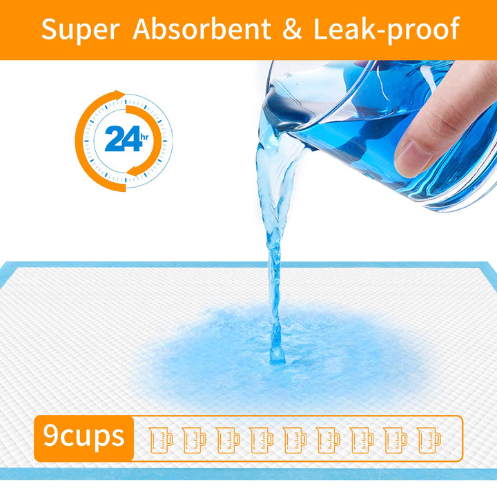 Dog and Puppy Training Pads, 13”×18” Disposable Dog Pee Pads, 100/Counts Ultra Absorbent &amp; Leak-Proof Pet Underpads, Dry Quickly Pee Pad for Dog Cats Rabbits or Other House Training Pet