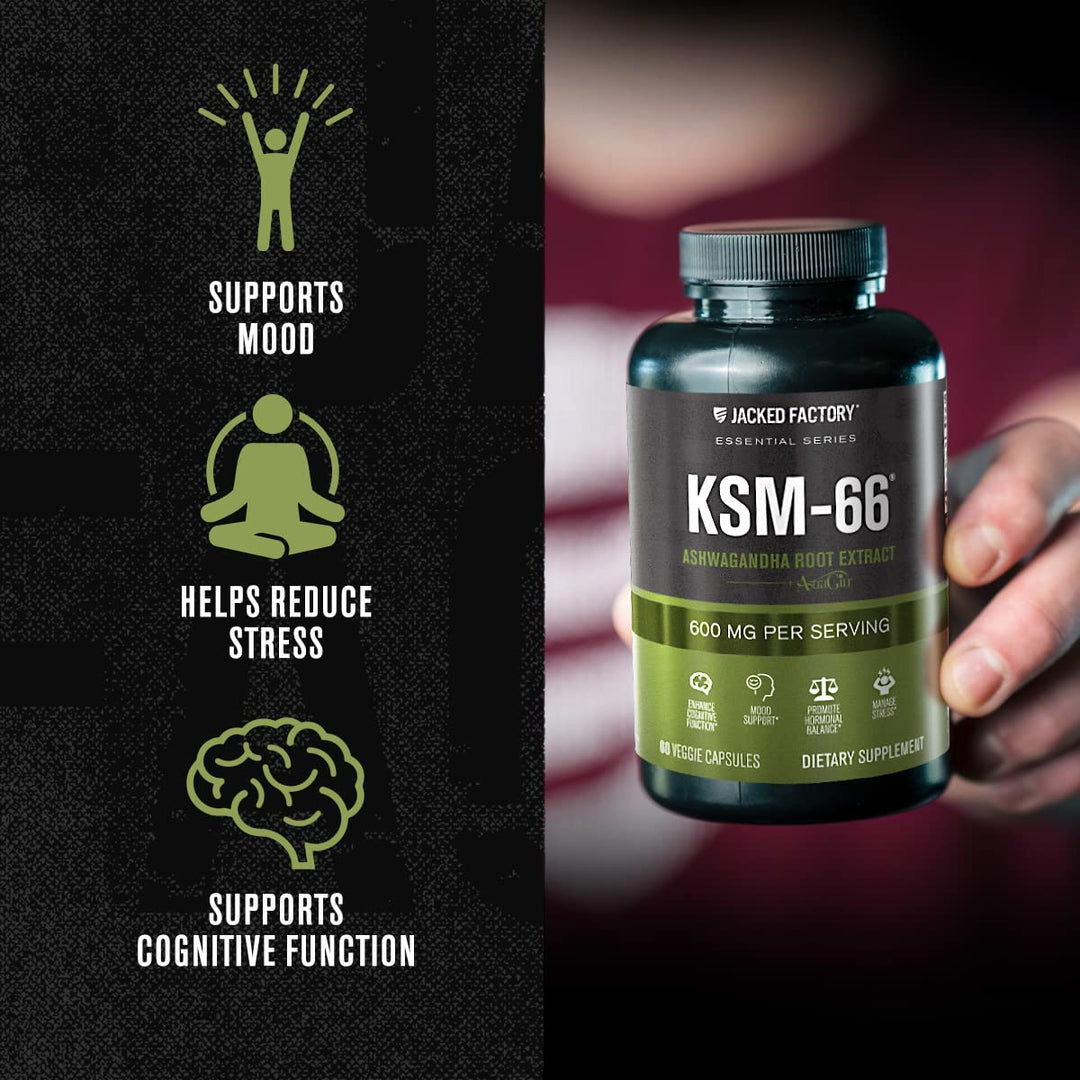 Jacked Factory Ashwagandha Root Extract (KSM-66 Ashwaga