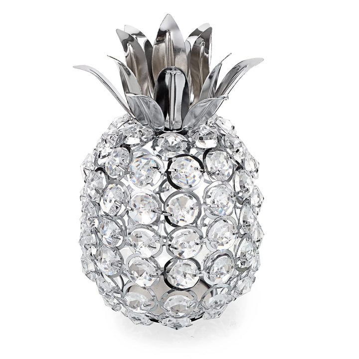Sparkly Crystal Beads Pineapple Ornament Handmade Decorative Pineapple Nordic Artificial Fruit Figurine Statue Table Centerpiece Decor for Home Wedding Party Festival