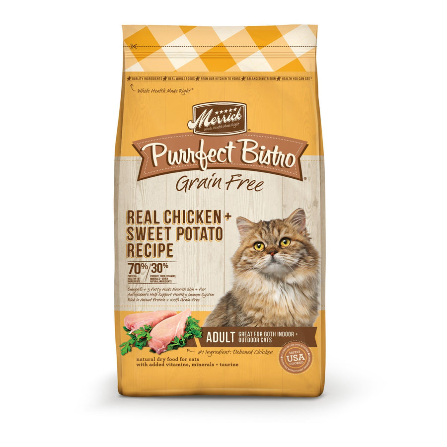 Purrfect Bistro Grain Free Natural Dry Cat Food For Adult Cats, Real Chicken And Sweet Potato Recipe - 12 lb. Bag