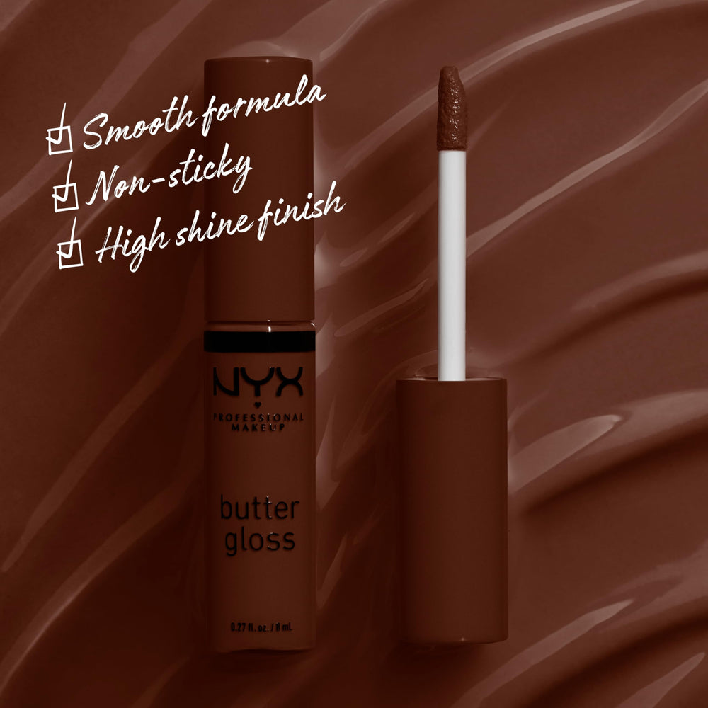 Butter Gloss Brown Sugar, Non-Sticky Lip Gloss - Lava Cake (Rich Brown)