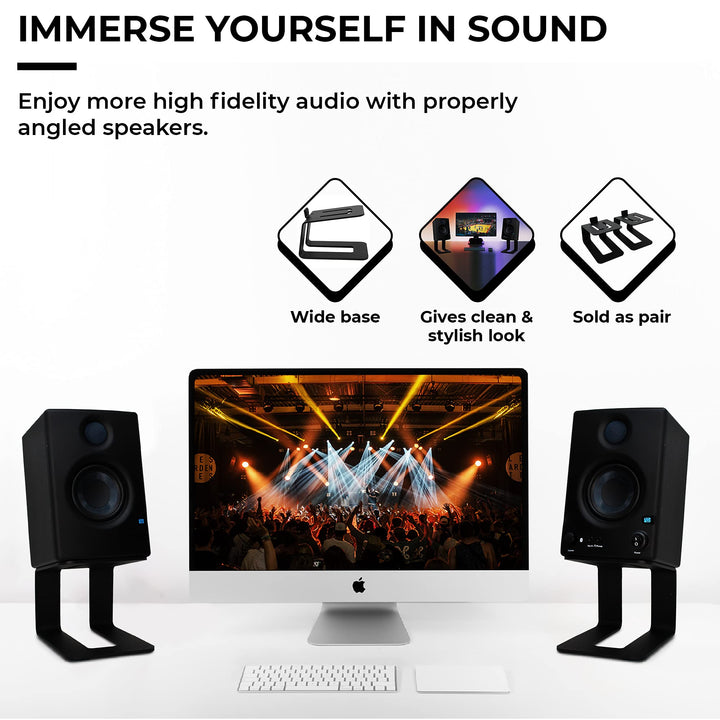HumanCentric Desktop Speaker Stands Pair for Desk Speak
