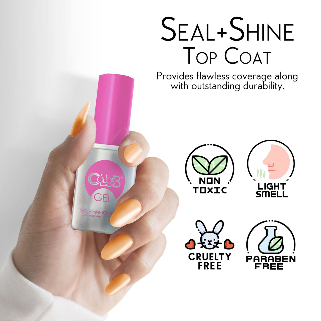 GEL SEAL + SHINE TOP COAT .5 fl oz bottle