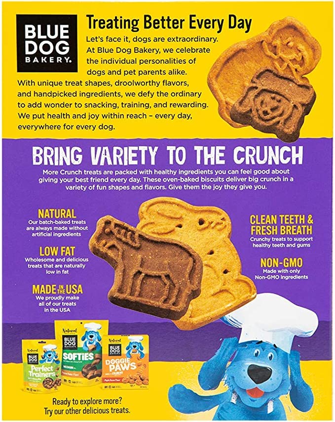 Natural Dog Treats, More Crunch Large, Assorted Flavors, 18oz Box, 6 Boxes