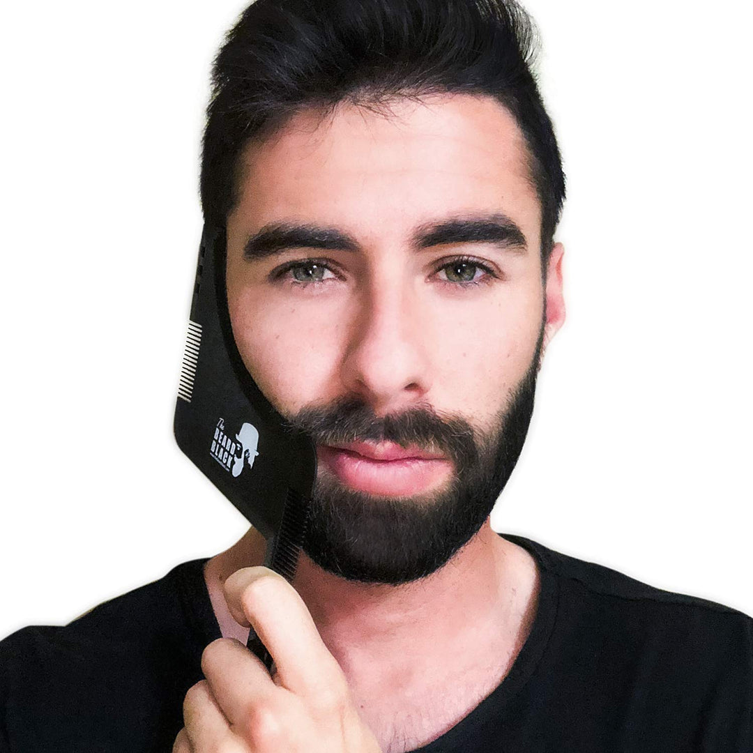 Beard shaping &amp; styling tool with inbuilt comb for perfect line up &amp; edging, use with a beard trimmer or razor to style your beard &amp; facial hair, Premium quality product
