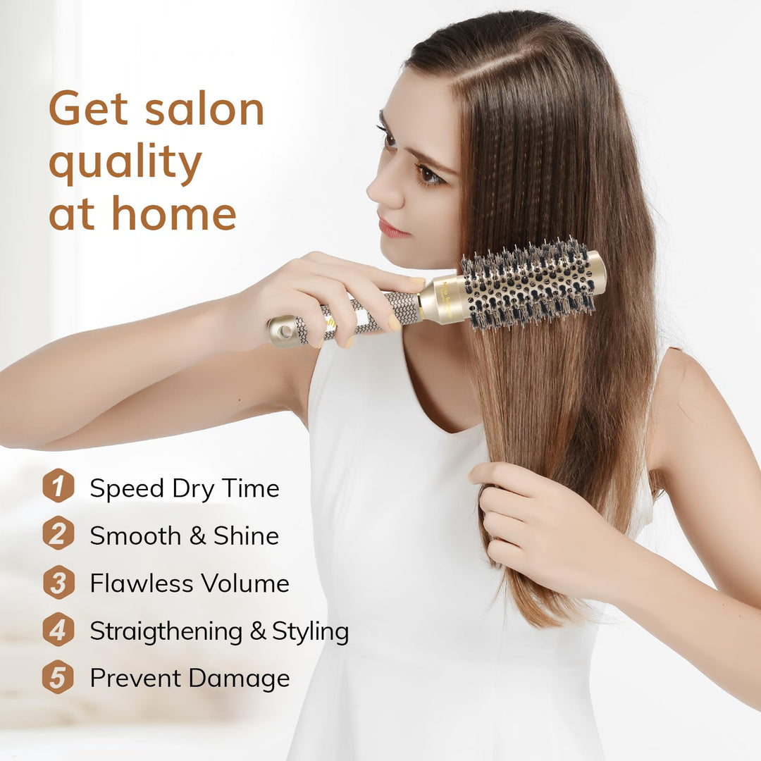 Round Brush for Blow Drying, Nano Thermal Ceramic &