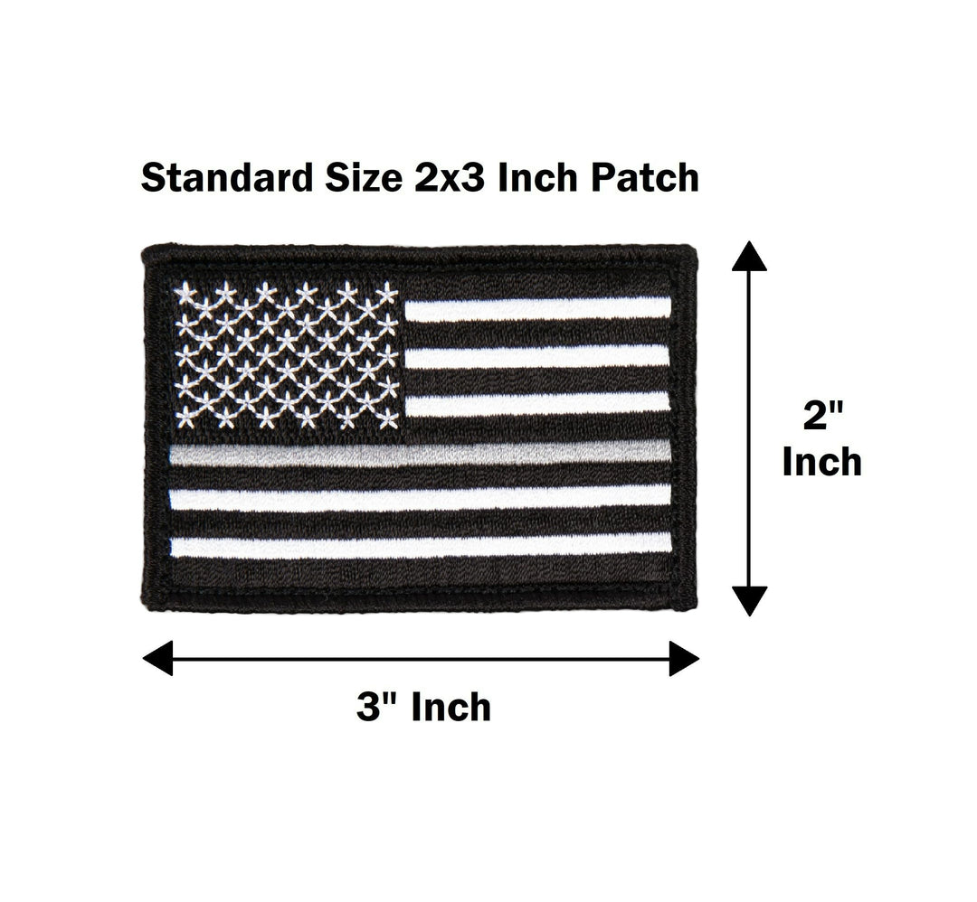 Thin Grey-Gray Line American Flag Patch 4-Pack, Correctional Officer, 2x3 inch, Hook and Loop Fastener/Backing, Tactical Accessory for Clothing-Jackets-Hats-Backpacks