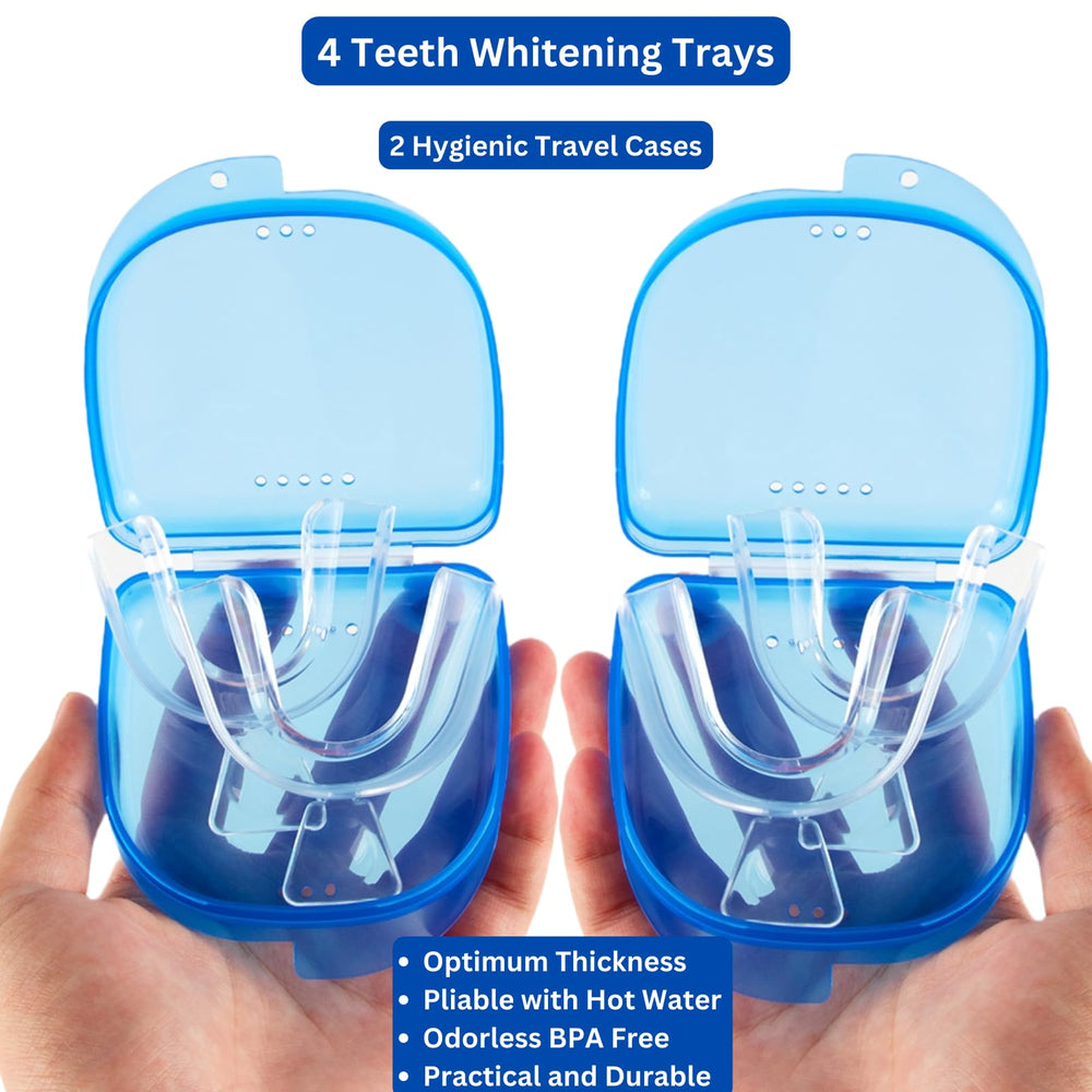 Teeth Whitening Trays Moldable Thermofitting (2) Pairs 