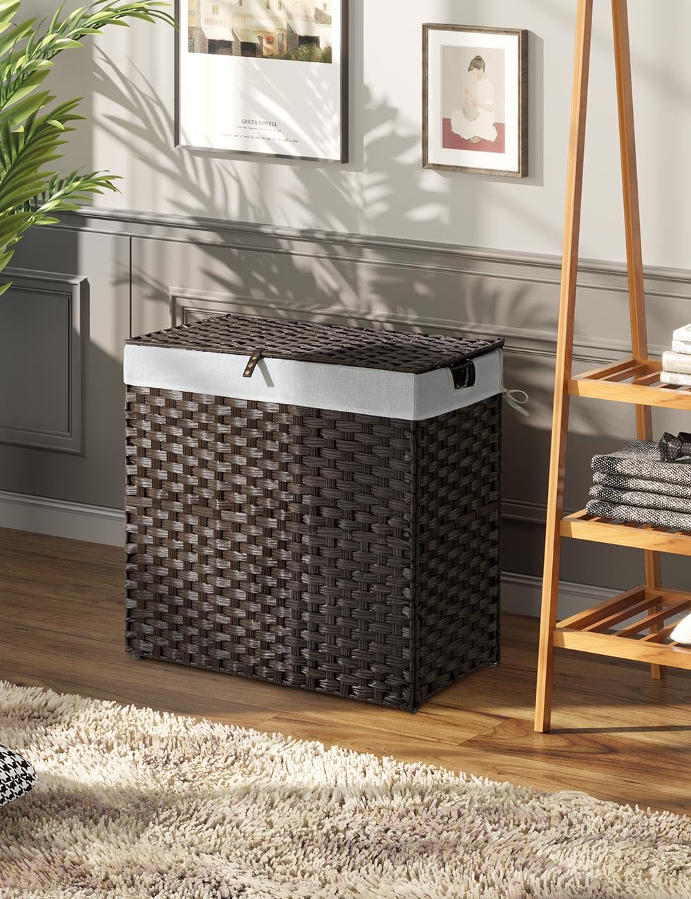 Greenstell Laundry Hamper with lid, No Install Needed, 