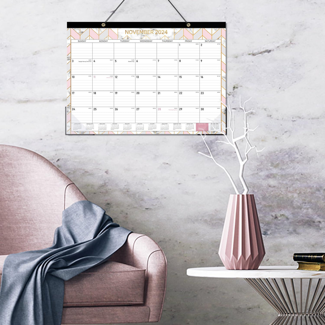 Desk Calendar 2025 - Monthly 2025 Desk Calendar, 12&#39;&#39; x 16.8, JAN 2025 - DEC 2025, 18 Monthly Wall Calendar, Large Ruled Blocks, Perfect for Planning and Organizing Your Home or Office