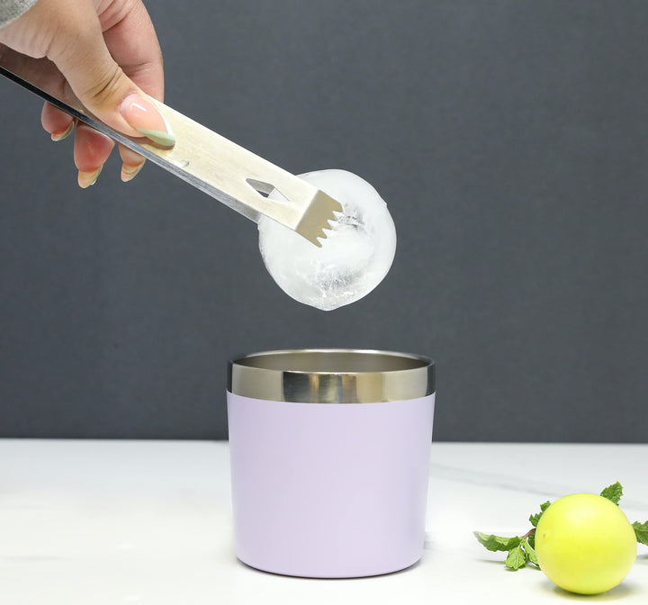 Insulated Lowball Cup, 9 oz Double Walled Stainless Steel Tumbler for Whiskey, Cocktails, Hot &amp; Cold Liquids, Lavender Violet