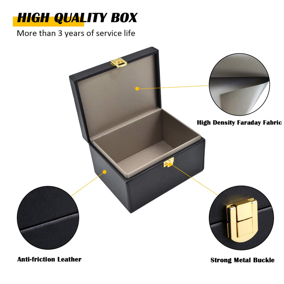 Faraday Box Key Fob Protector, RFID Signal Blocking Box, Faraday Box Signal Blocking Shielding Box for Car Key