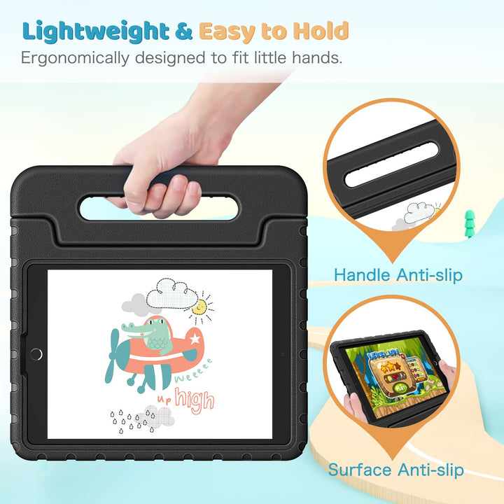 Kids Case for iPad 9th / 8th / 7th Generation (10.2 inch 2021/2020 / 2019 Model)- Shockproof Light Weight Handle Stand Case, Also Fit iPad Air 3 10.5 2019 &amp; iPad Pro 10.5 2017, Red