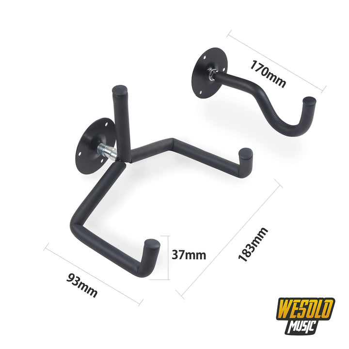 Electric Guitar Wall Hanger Ukulele Wall Mount Slatwall Horizontal Hawaiian Guitar Holder Bass Stand Rack