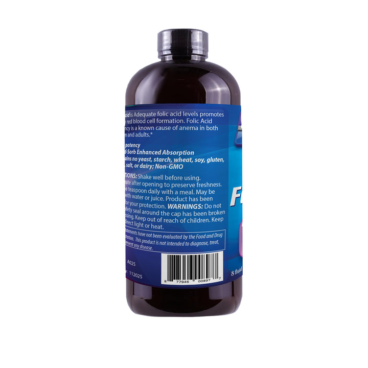 Liquid Folic Acid 800 MCG, 8 oz.