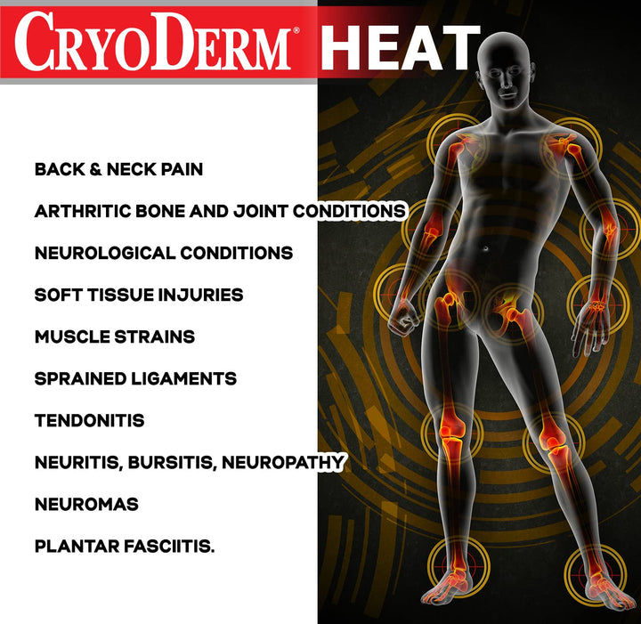 CryoDerm Heat Lotion 3 oz Roll On (1 Pack)