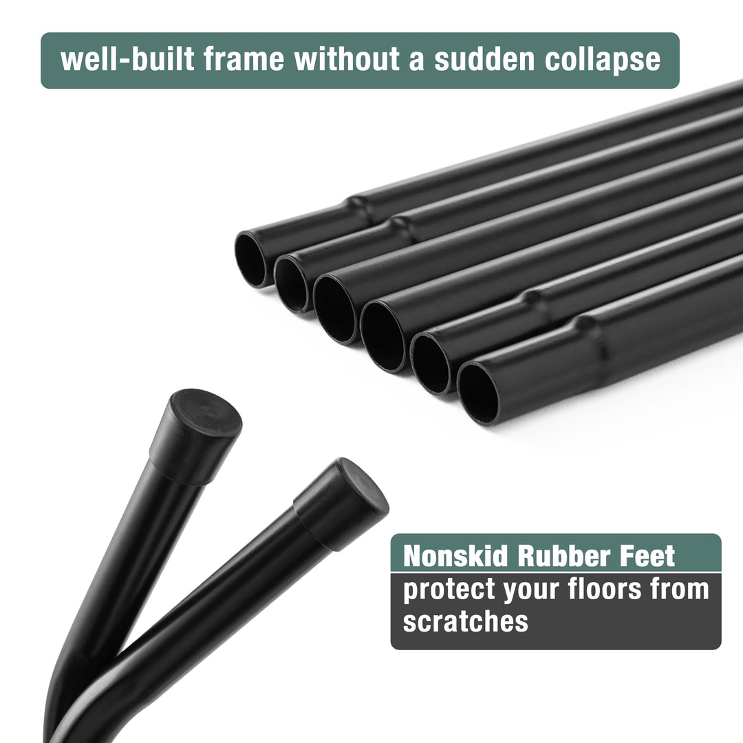 Elevated Bed for Small, Medium, Large Dogs and Pets, Raised Bed with Durable Frame and Mesh, Dog Cot with Rubber Feet for Indoor and Outdoor Use, Black