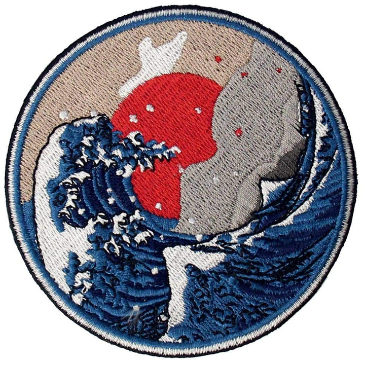 Great Wave off Kanagawa Patch Embroidered Applique Badg