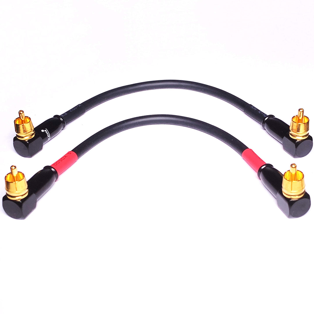 CESS-137-6i Right Angle RCA to RCA Preamp Jumpers Male 