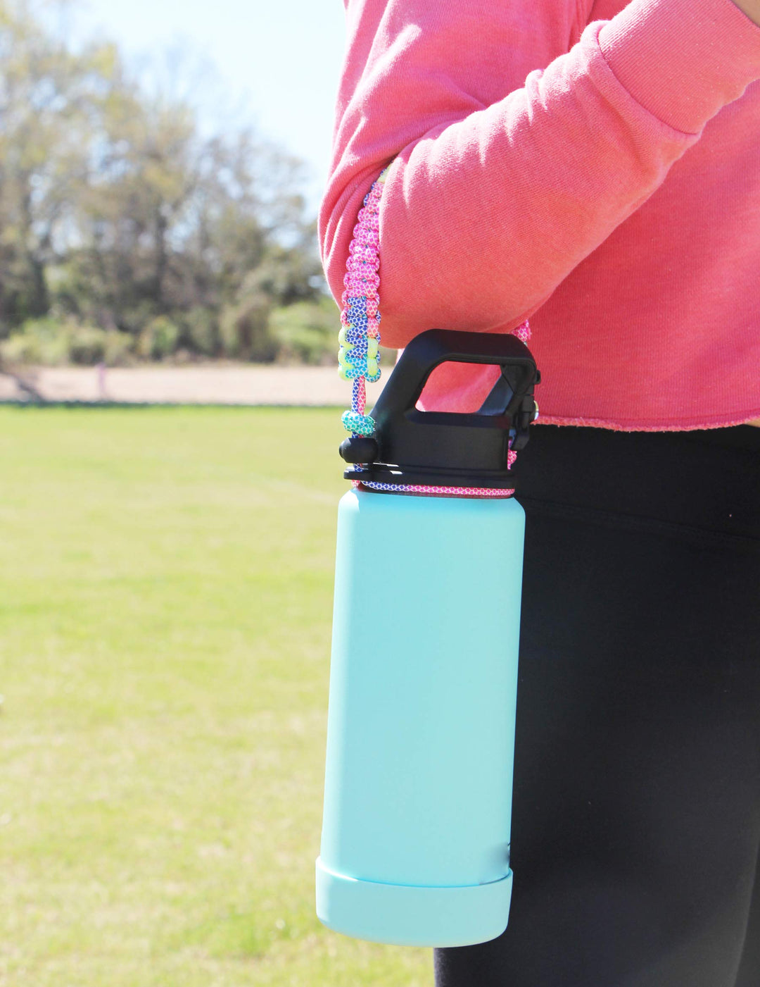 Paracord Handle Compatible with Yeti Rambler 36oz 26oz 18oz 12oz 46oz Water Bottles, Durable Carrier Strap - Holder(Colorful)