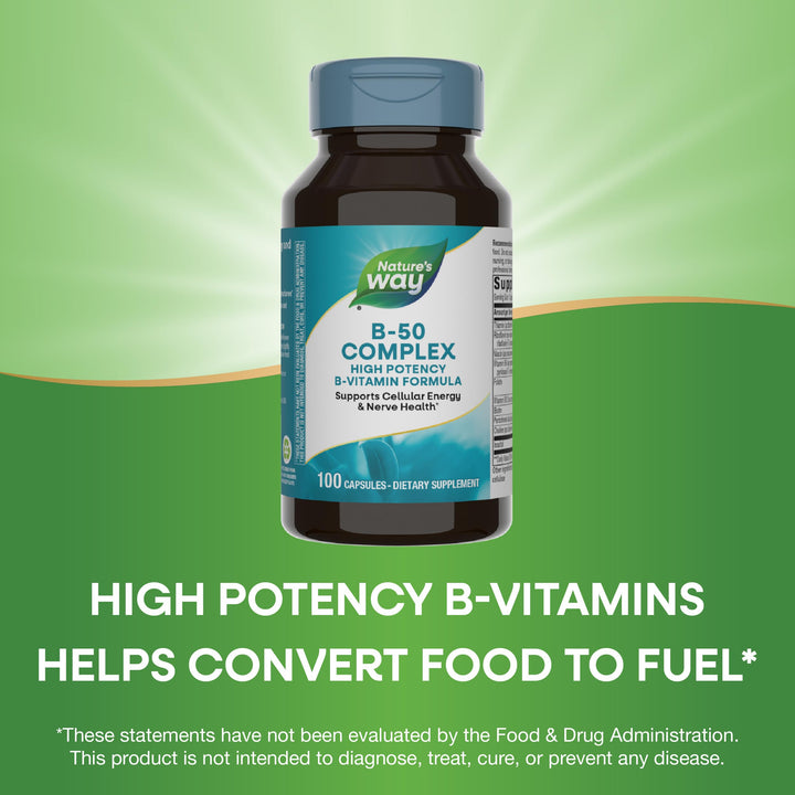 Nature&#39;s Way B-50 Complex, Supports Cellular En