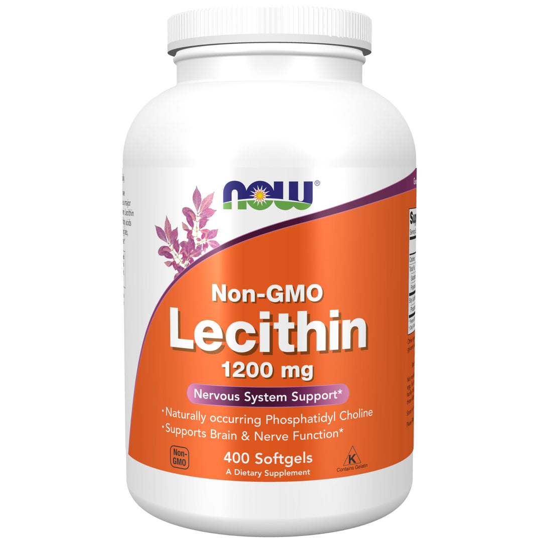 Supplements, Lecithin 1200 mg with naturally occurring Phosphatidyl Choline, 400 Softgels
