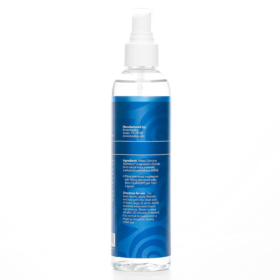 Magnesium Oil Spray Ultra with MSM - a Pure Zechstein Topical Magnesium Chloride with The Added Benefits of OptiMSM (4oz)