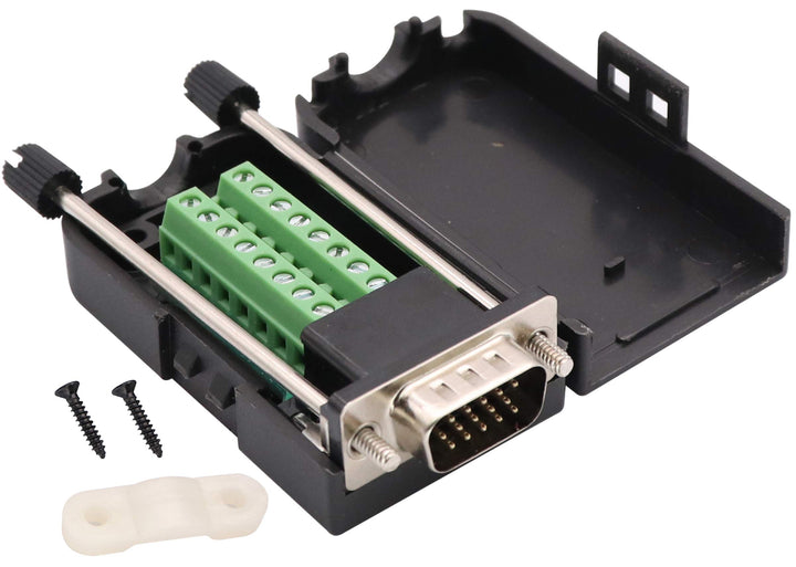 AAOTOKK VGA Screw Terminal Block Adapter D-SUB 15 Pin 3