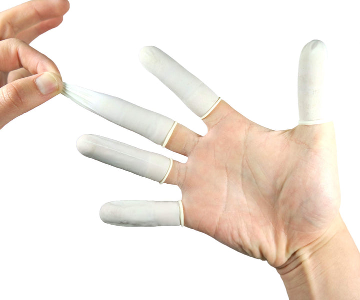 Disposable Latex Finger Cots 200pcs (Large), Anti-Stati