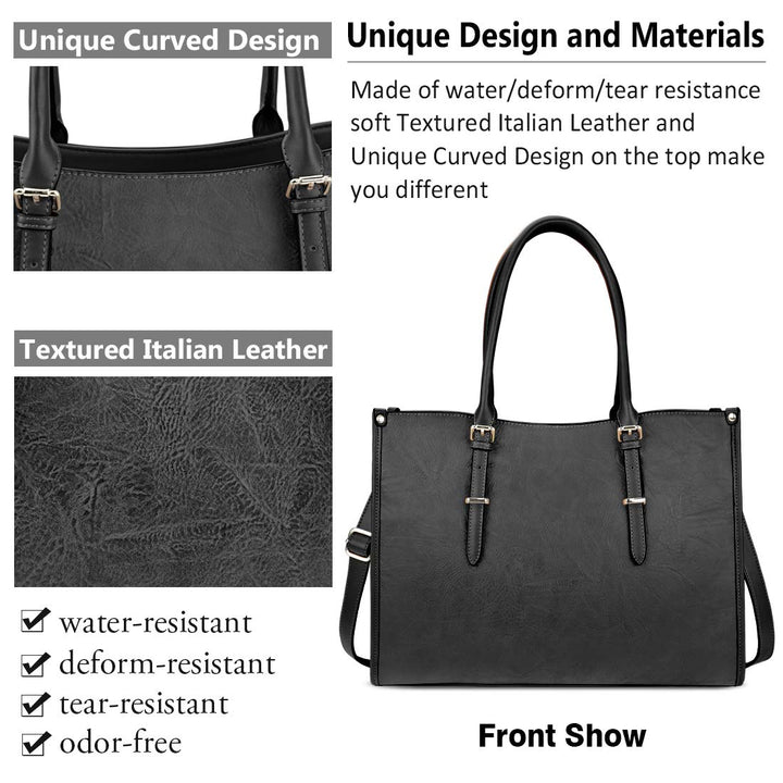 Laptop Bag 15.6 Inch Waterproof Lightweight Leather Lap