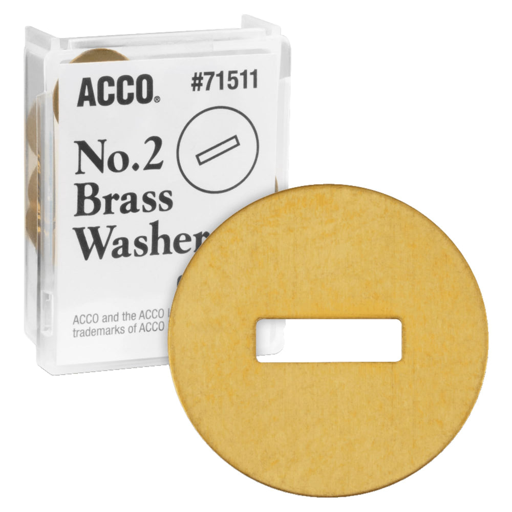 ACCO Brass Washers, 15/32, Box of 100 (71511)