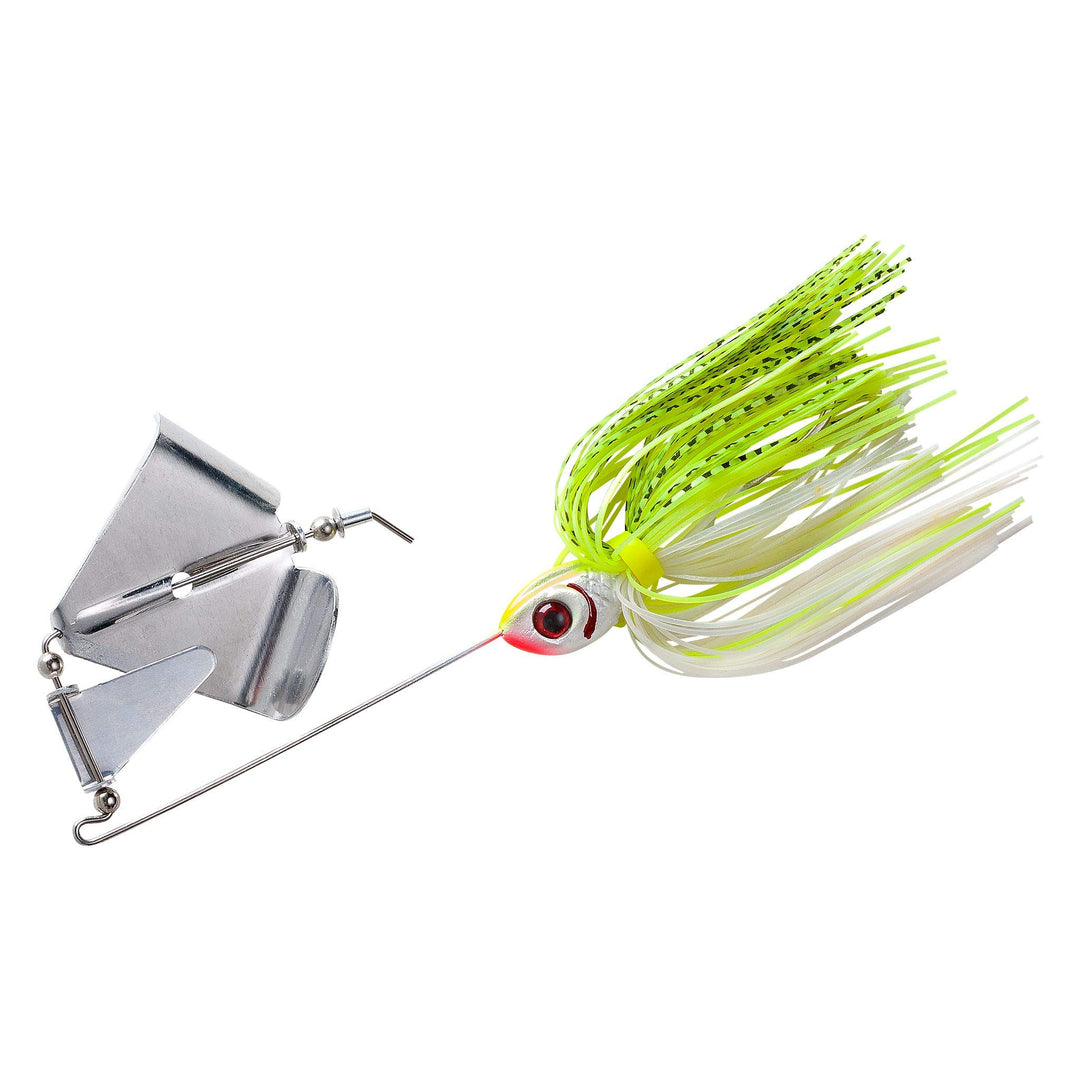 BYB38-606 Buzz Bait, 3/8-Ounce, White Chartreuse Shad/Alum Clacker, Model:BYB38606