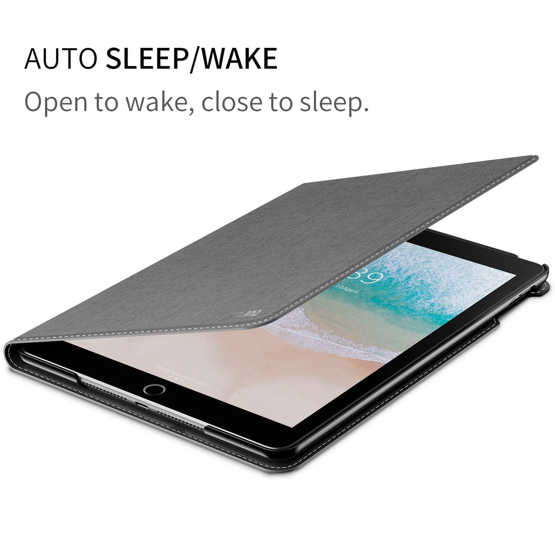 iPad 9.7 2018/2017, iPad Air 2, iPad Air Case, Multiple Angle Stand Cover Compatible with iPad 5th/6th Generation 9.7 inch (Auto Wake/Sleep), Gray