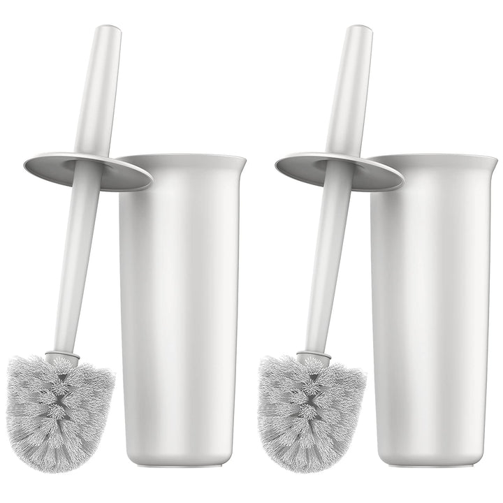 MR.SIGA Toilet Bowl Brush and Holder for Bathroom, Whit