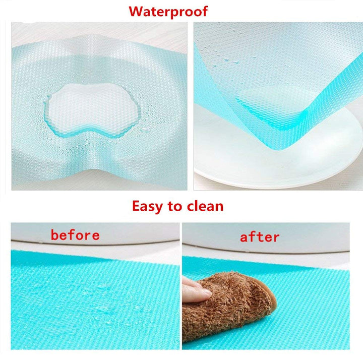 9 Pack Refrigerator Mats,Washable Fridge Mats Liners Easy to Clear Fridge Pads Mat Shelves Drawer Table Mats Refrigerator Liners for Shelves,3Red/3Green/3Blue