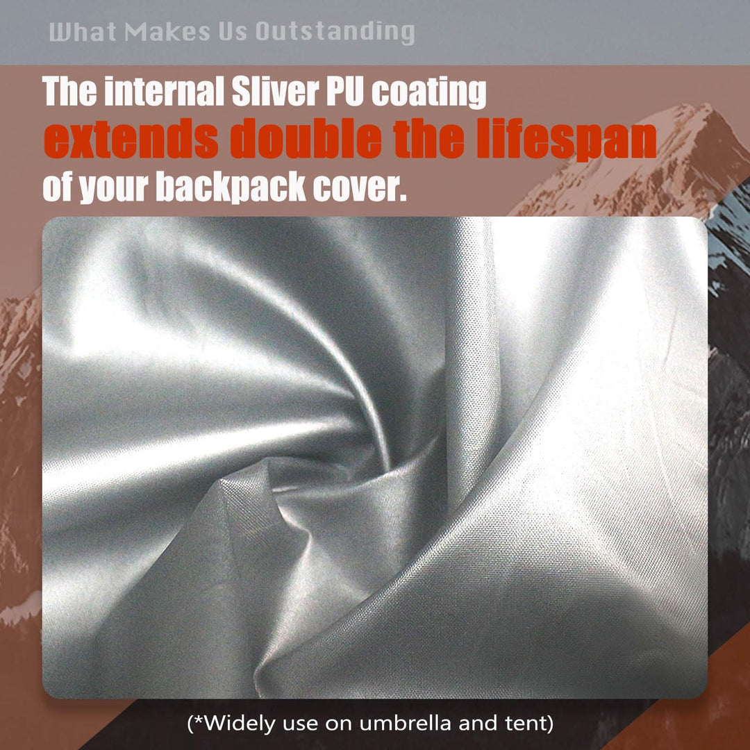 Waterproof Backpack Rain Cover, 8000mm Waterproof Level, Upgraded Ultra-Strong Multilayer Structure, Antislip Cross Buckle Strap, Ultralight Compact Portable, for Hiking, Camping, Traveling