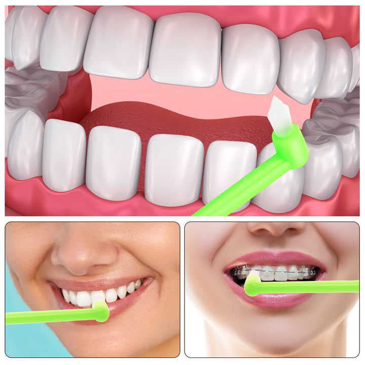 WLLHYF Single Tuft Toothbrush 2 Pieces Interspace Tuft 