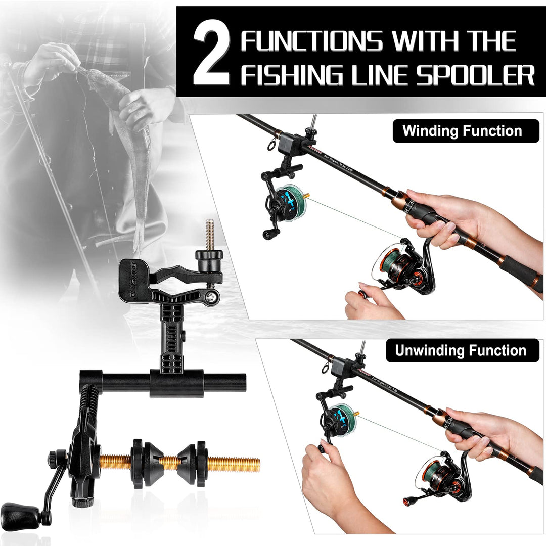 PLUSINNO Fishing Line Spooler with Unwinding Function, 