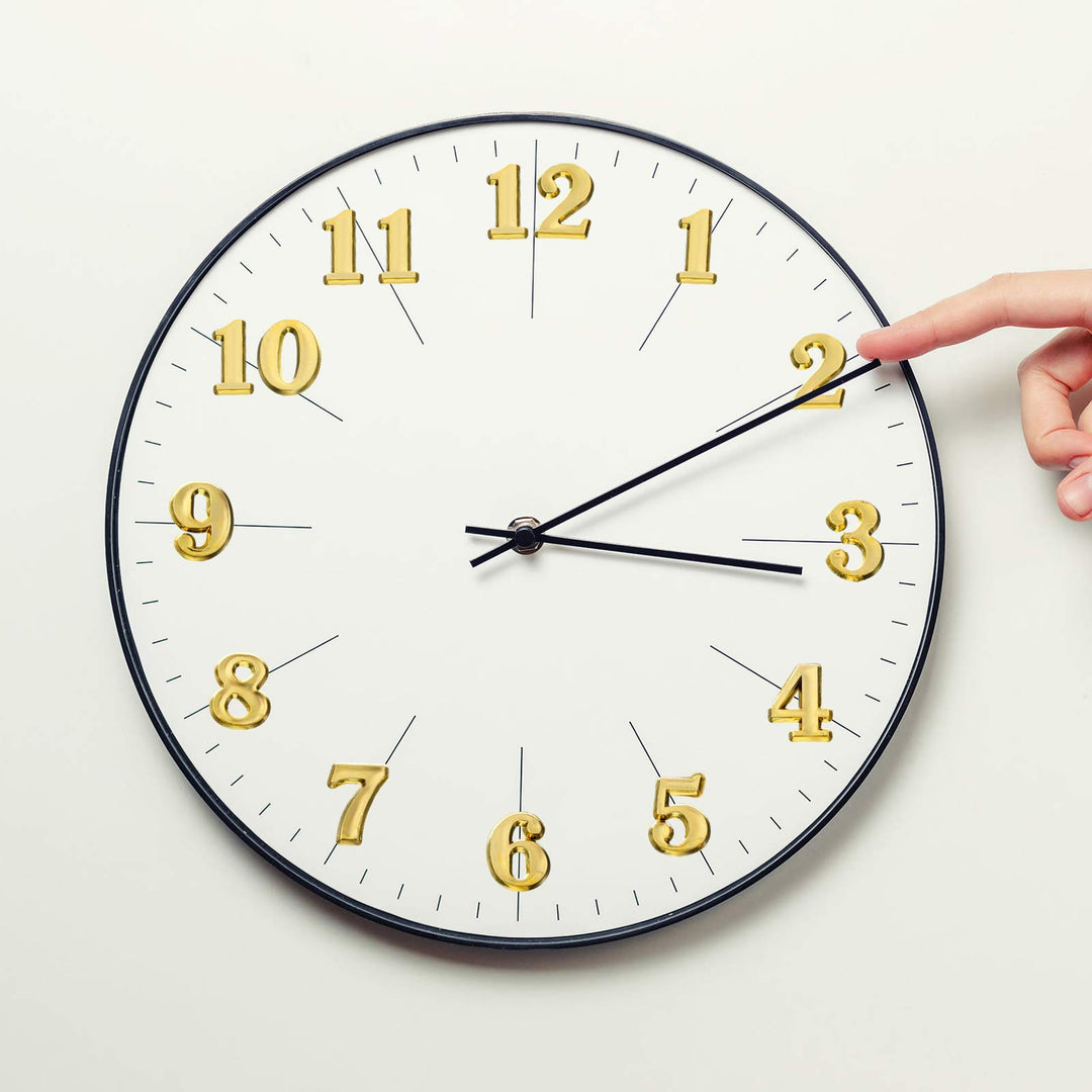 9 Pieces Clock Numbers Kits Clock Mechanism Clock Kits Roman Numerals Including Arabic Number and Roman Number DIY Digital Clock Numbers for Replacement Repairing Clock Accessories