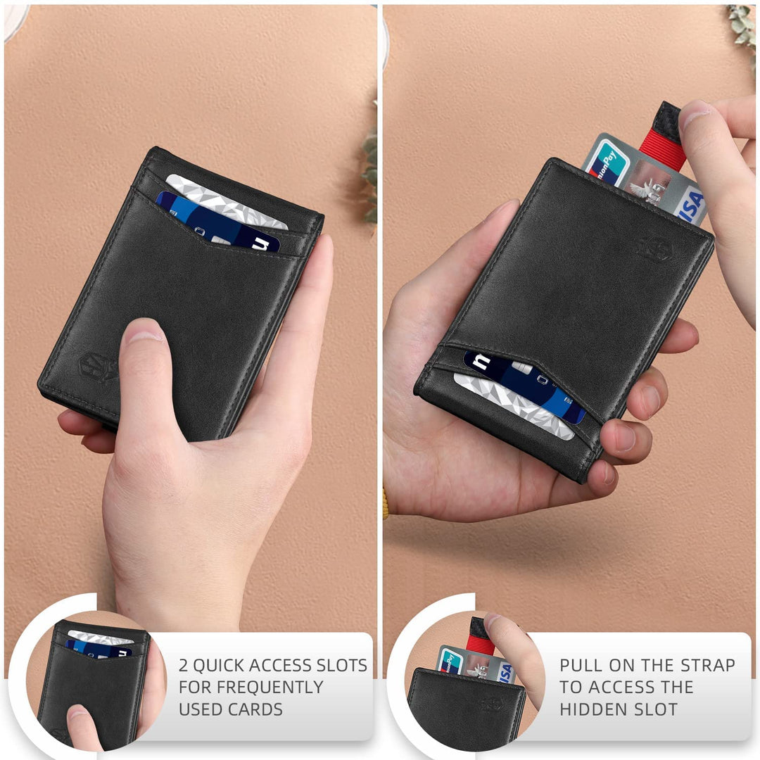 Zitahli Wallet for Men-6 Slots ID Window-Mens Wallets-S