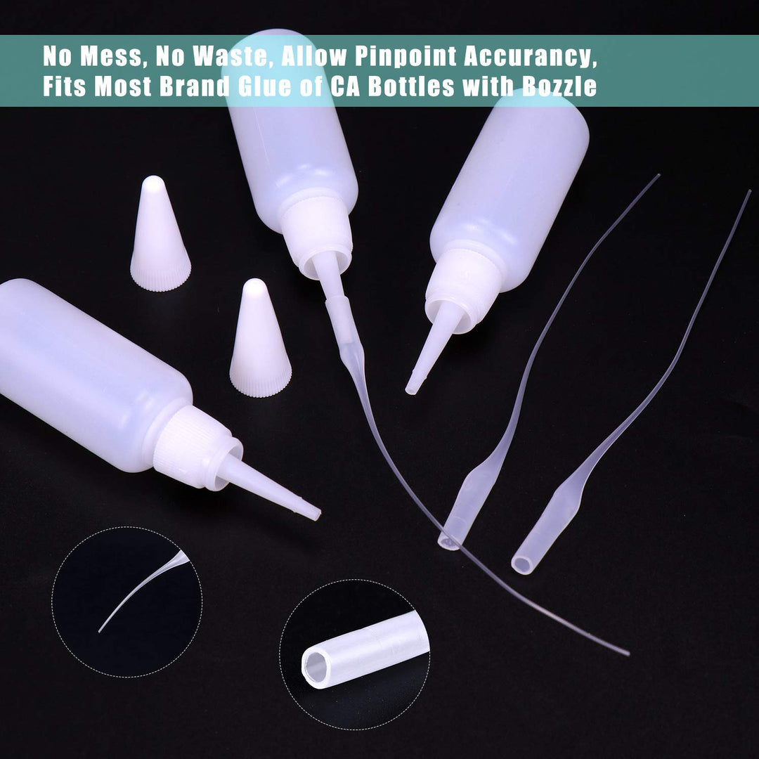 320 Pcs CA Glue Micro-Tips Kit, Plastic Squeeze Bottles, Extender Precision Applicator for Hobby, Crafting, Lab Dispensing, Adhesive Dispensers