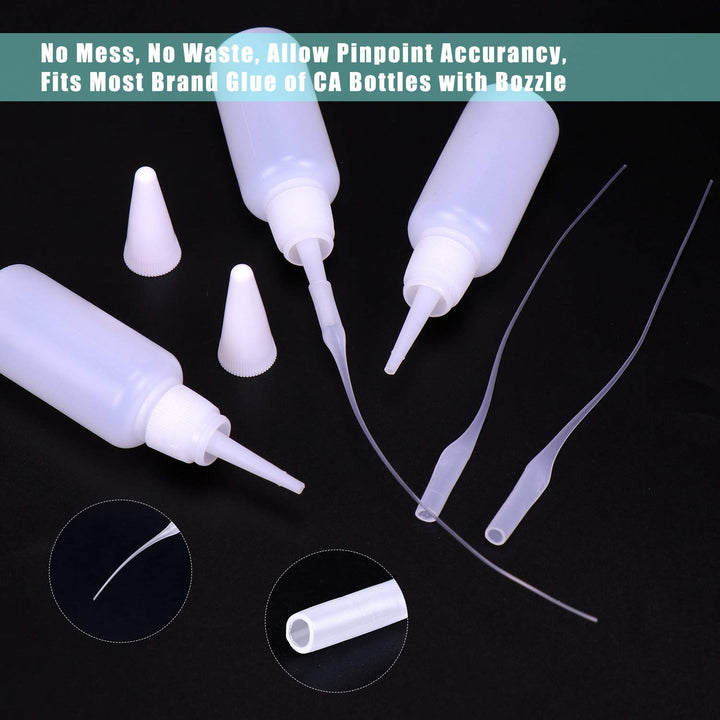 320 Pcs CA Glue Micro-Tips Kit, Plastic Squeeze Bottles, Extender Precision Applicator for Hobby, Crafting, Lab Dispensing, Adhesive Dispensers