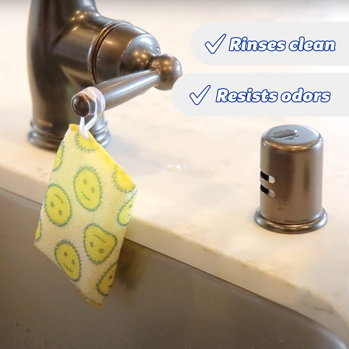 Scrub Daddy Scour Pads - Scour Daddy - Multi-Surface Scouring Pad, Absorbent, Durable, FlexTexture Sponge, Soft in Warm Water, Firm in Cold, Scratch Free, Odor Resistant, Easy to Clean 3ct (Pack of 1)