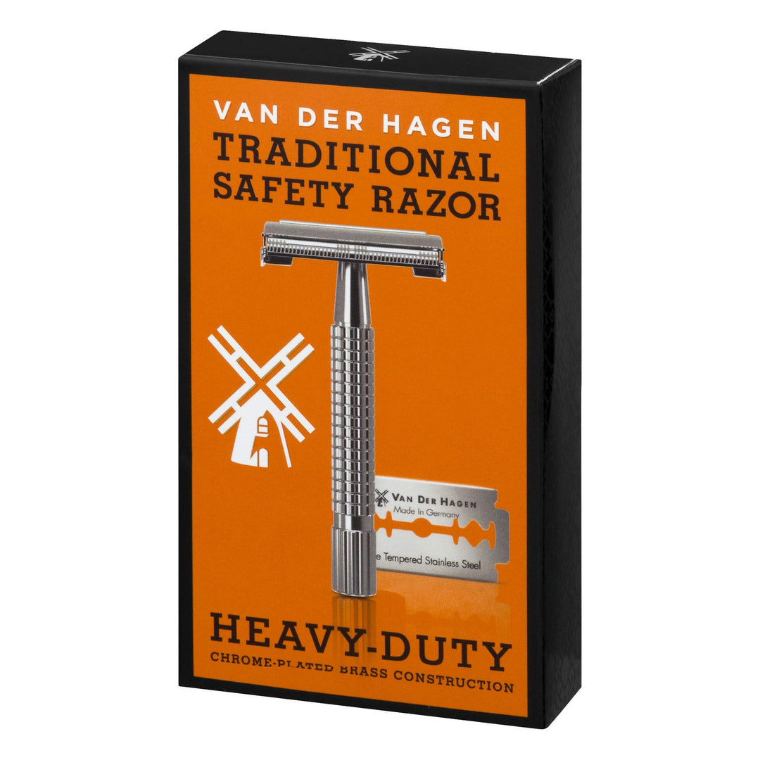 ® Men’s Traditional Safety Razor Kit (includes 5 blades), Chrome